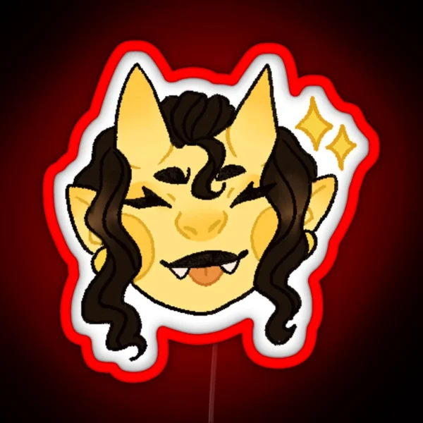 Yellow Tiefling Zhyra RGB Neon Sign