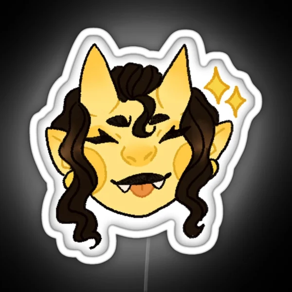 Yellow Tiefling Zhyra RGB Neon Sign
