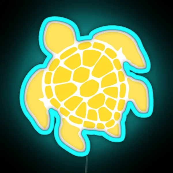 Yellow Turtle RGB Neon Sign