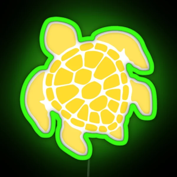 Yellow Turtle RGB Neon Sign
