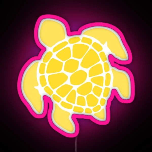 Yellow Turtle RGB Neon Sign