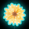 Vibrant yellow sunflower watercolor design LED neon light decor accent