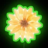 Vibrant yellow watercolor sunflower design neon sign for bohemian bedrooms