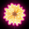 Vibrant Yellow Watercolor Sunflower Design RGB LED Neon Sign Artwork