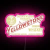 Customizable bourbon whiskey RGB LED lighted wall decor art display