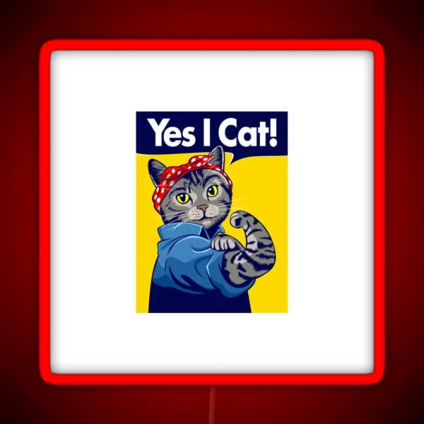 Yes I Cat RGB Neon Sign