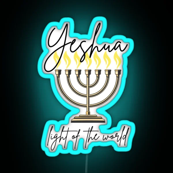 Yeshua Light Of The World RGB Neon Sign