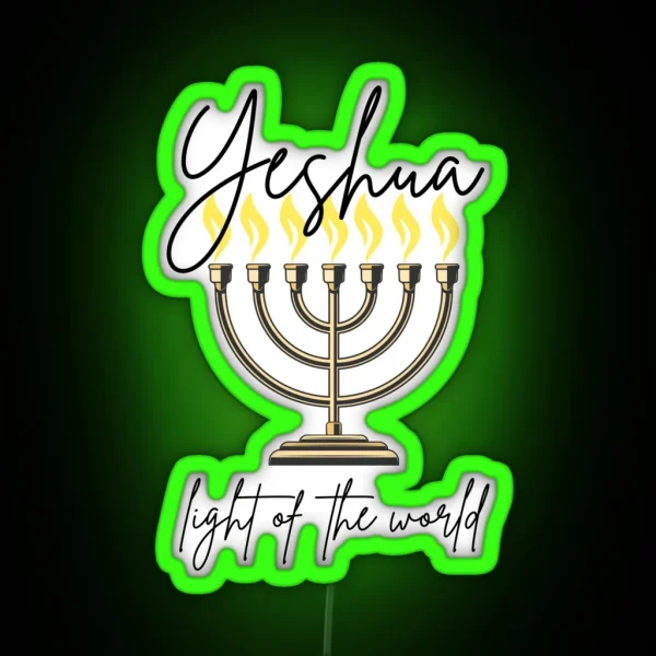 Yeshua Light Of The World RGB Neon Sign