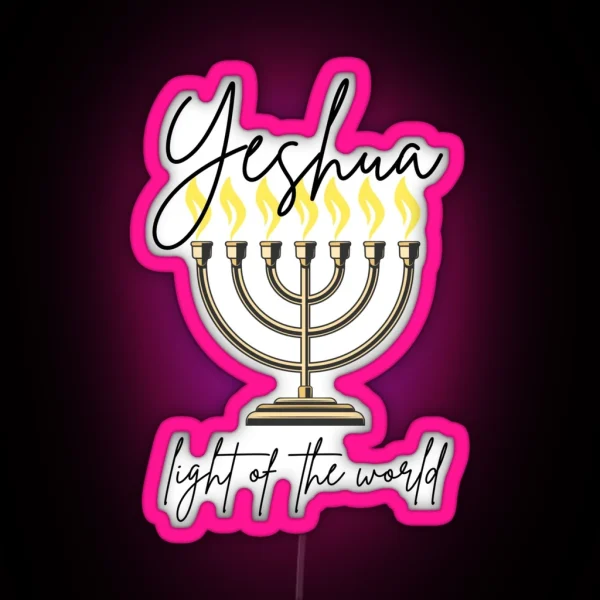 Yeshua Light Of The World RGB Neon Sign