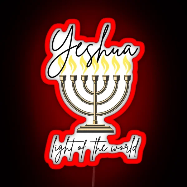 Yeshua Light Of The World RGB Neon Sign