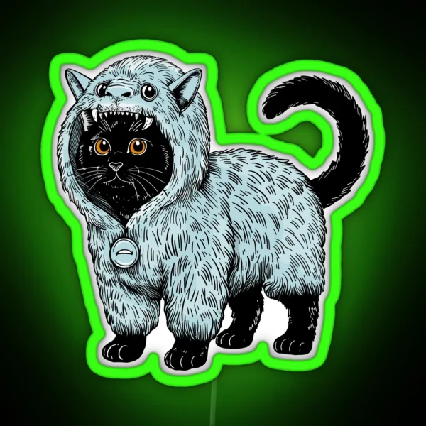 Yeti Kitty RGB Neon Sign
