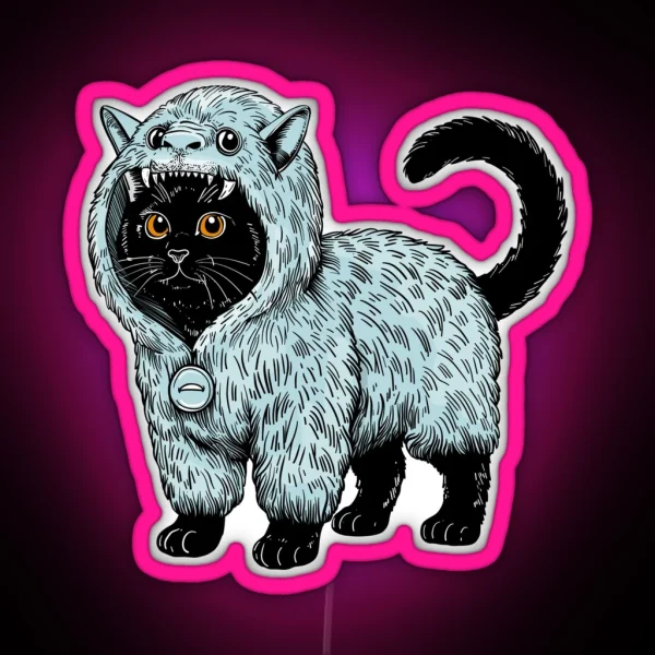 Yeti Kitty RGB Neon Sign