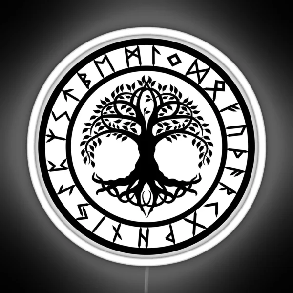 Yggdrasil Rune Circle Variant I RGB Neon Sign