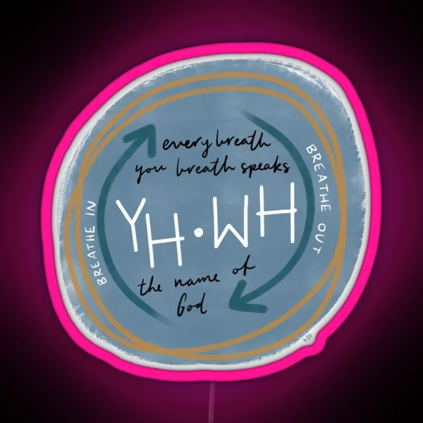 YHWH Breathing The Name Of God RGB Neon Sign
