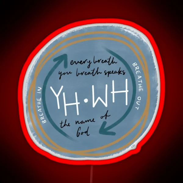 YHWH Breathing The Name Of God RGB Neon Sign