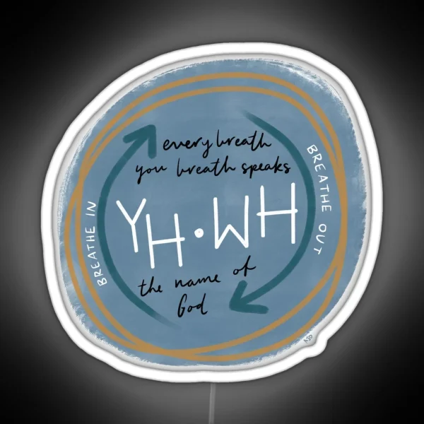 YHWH Breathing The Name Of God RGB Neon Sign