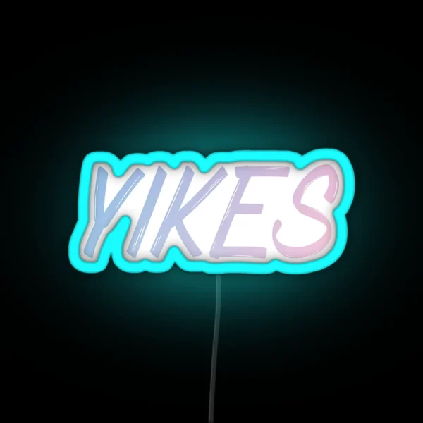Yikes Blue To Pink Gradient Small RGB Neon Sign