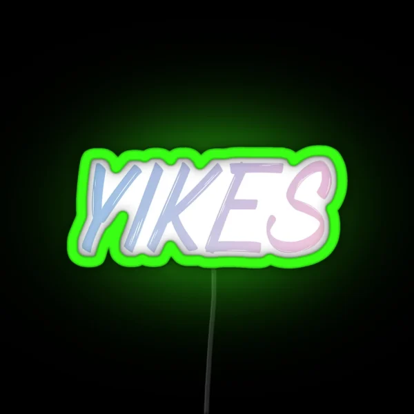 Yikes Blue To Pink Gradient Small RGB Neon Sign
