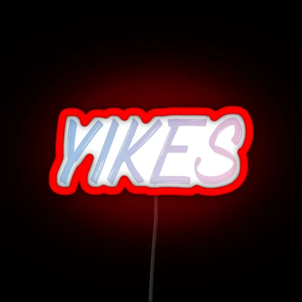 Yikes Blue To Pink Gradient Small RGB Neon Sign