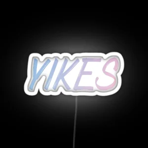 Yikes Blue To Pink Gradient Small RGB Neon Sign