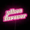 Vibrant neon sign featuring bold RGB colors in fun design.