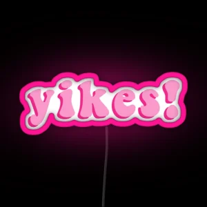 Yikes Pink RGB Neon Sign