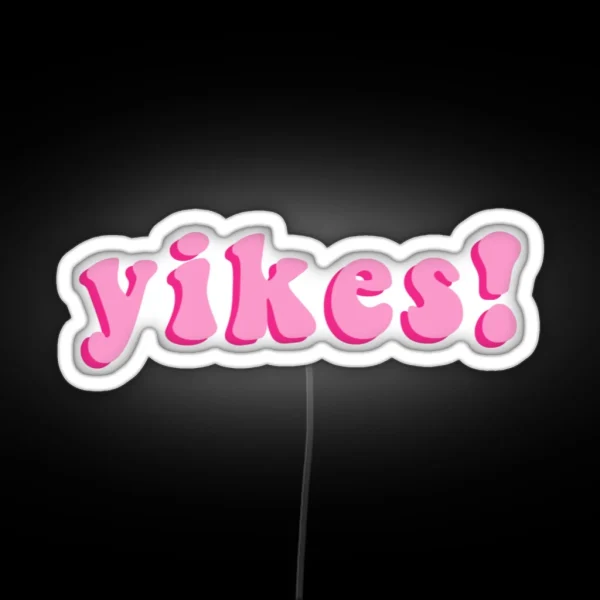 Yikes Pink RGB Neon Sign