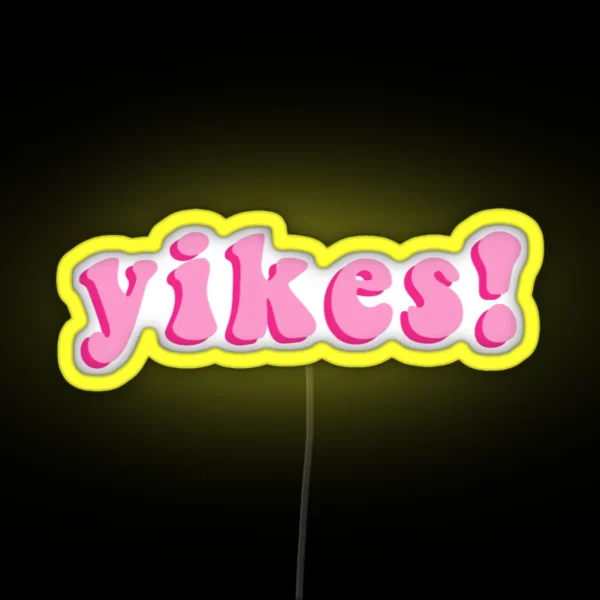 Yikes Pink RGB Neon Sign