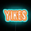 Vibrant neon wall art with customizable RGB color changing display