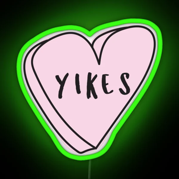 YIKES Sassy Conversation Heart RGB Neon Sign