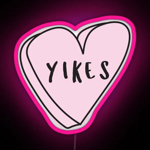 YIKES Sassy Conversation Heart RGB Neon Sign