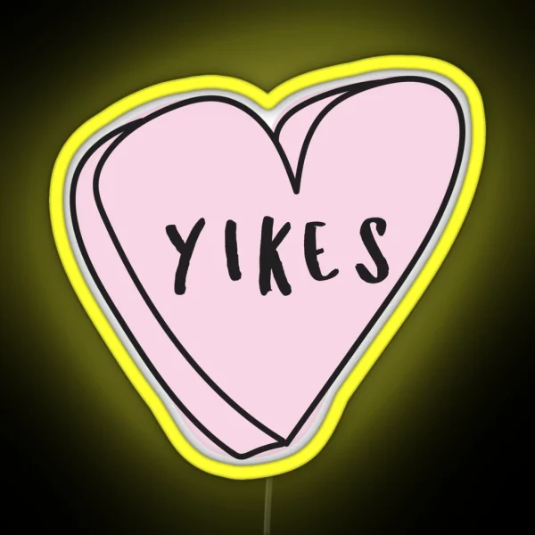 YIKES Sassy Conversation Heart RGB Neon Sign