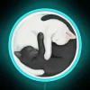 Balancing Harmony Yin Yang Feline Friendship Neon Wall Decor Accent