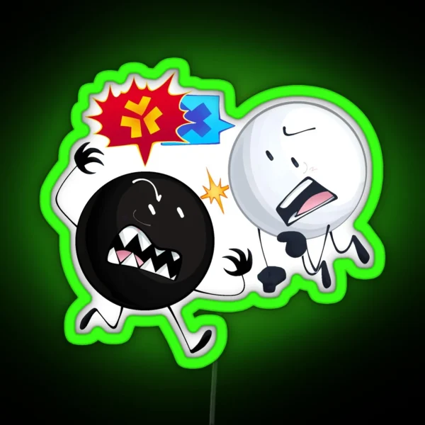 Yin Yang Clashing RGB Neon Sign