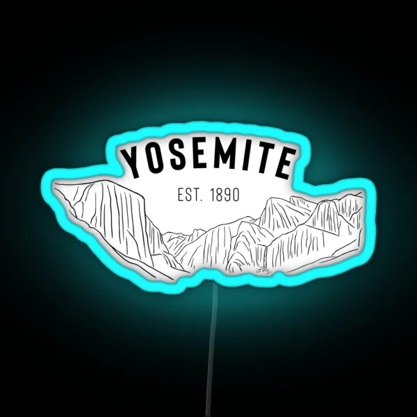 Yosemite National Park Tunnel View RGB Neon Sign