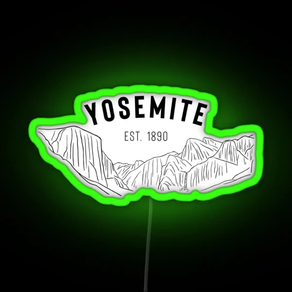 Yosemite National Park Tunnel View RGB Neon Sign
