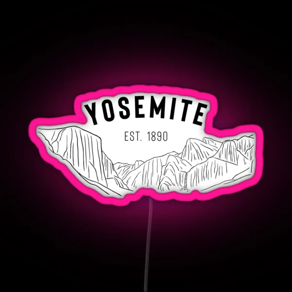 Yosemite National Park Tunnel View RGB Neon Sign