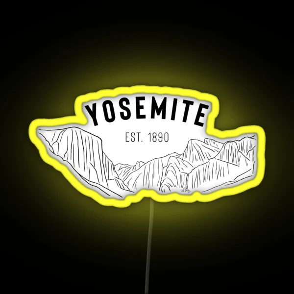Yosemite National Park Tunnel View RGB Neon Sign