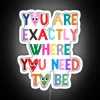 Uplifting motivational neon sign promoting self-acceptance and inner peace always.