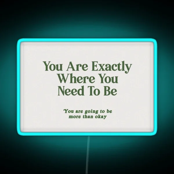 You Are Exactly Where You Need To Be RGB Neon Sign