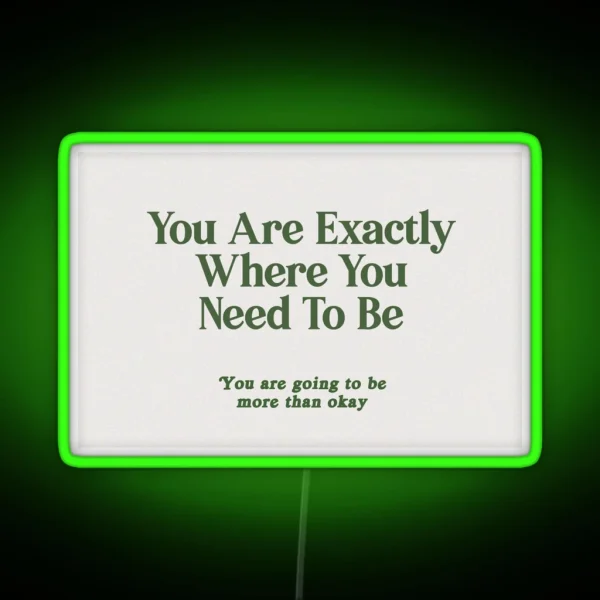 You Are Exactly Where You Need To Be RGB Neon Sign