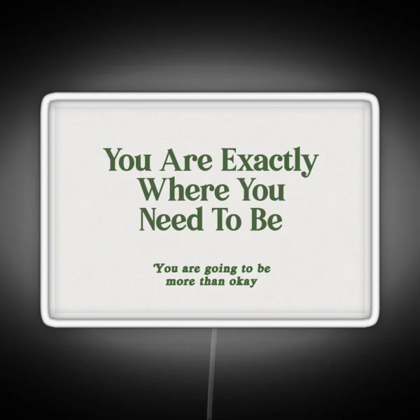 You Are Exactly Where You Need To Be RGB Neon Sign