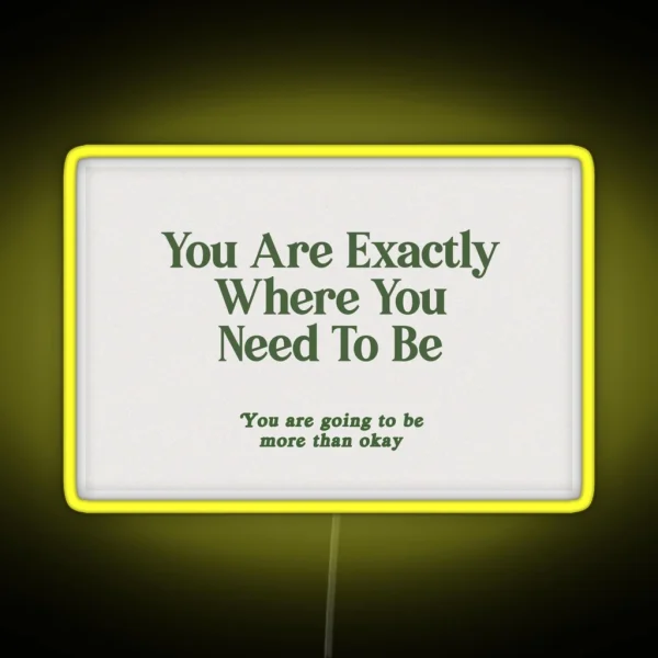 You Are Exactly Where You Need To Be RGB Neon Sign