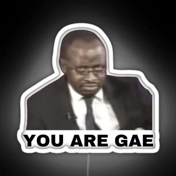 You Are Gae Meme Uganda Gay Rights Interview Viral Video RGB Neon Sign