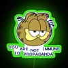 Warning Neon Sign with Anti-Propaganda Statement Home Decor Accent Lighting