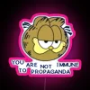 You are not immune to propaganda bold statement RGB neon