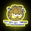 Eye-catching warning signs against manipulation and government propaganda awareness products