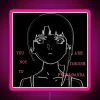 Neon Art Sign with RGB LEDs Displaying Serial Experiments Lain Quote