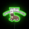 Whimsical Sarcastic Otter RGB Neon Sign Decor for Humorous Home Accents