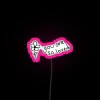 RGB neon love sign with customizable messages and vibrant color